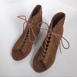 Qupid Lace Up Sandals